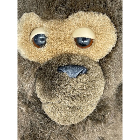 Vintage 1988 Bravo Applause Chimpanzee 17” Realistic Brown Stuffed Plush Monkey - Picture 3 of 12